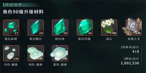 原神魈突破材料一览